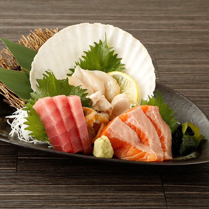 活貝入り刺身3種盛り