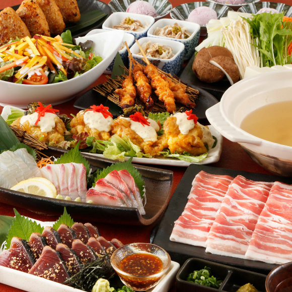 プレミアム忘年会プラン <br>全9品+2時間飲み放題付<br> お一人様5,000円(税込)