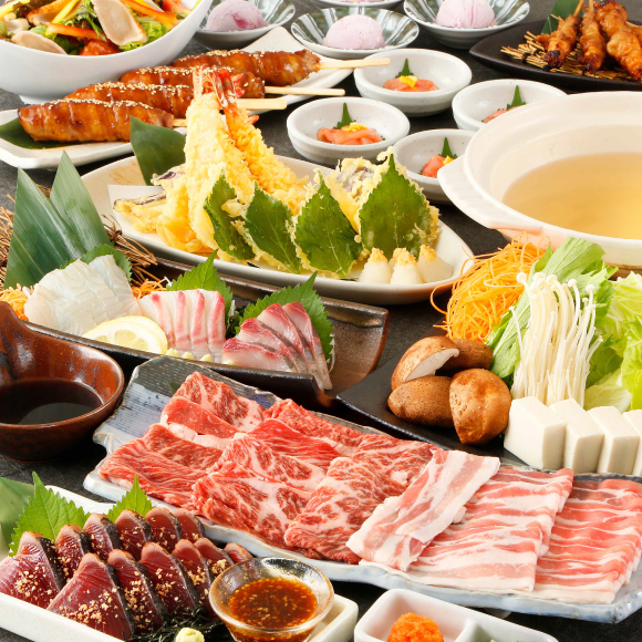 プレミアム忘年会プラン <br>全9品+2時間飲み放題付<br> お一人様6,000円(税込)
