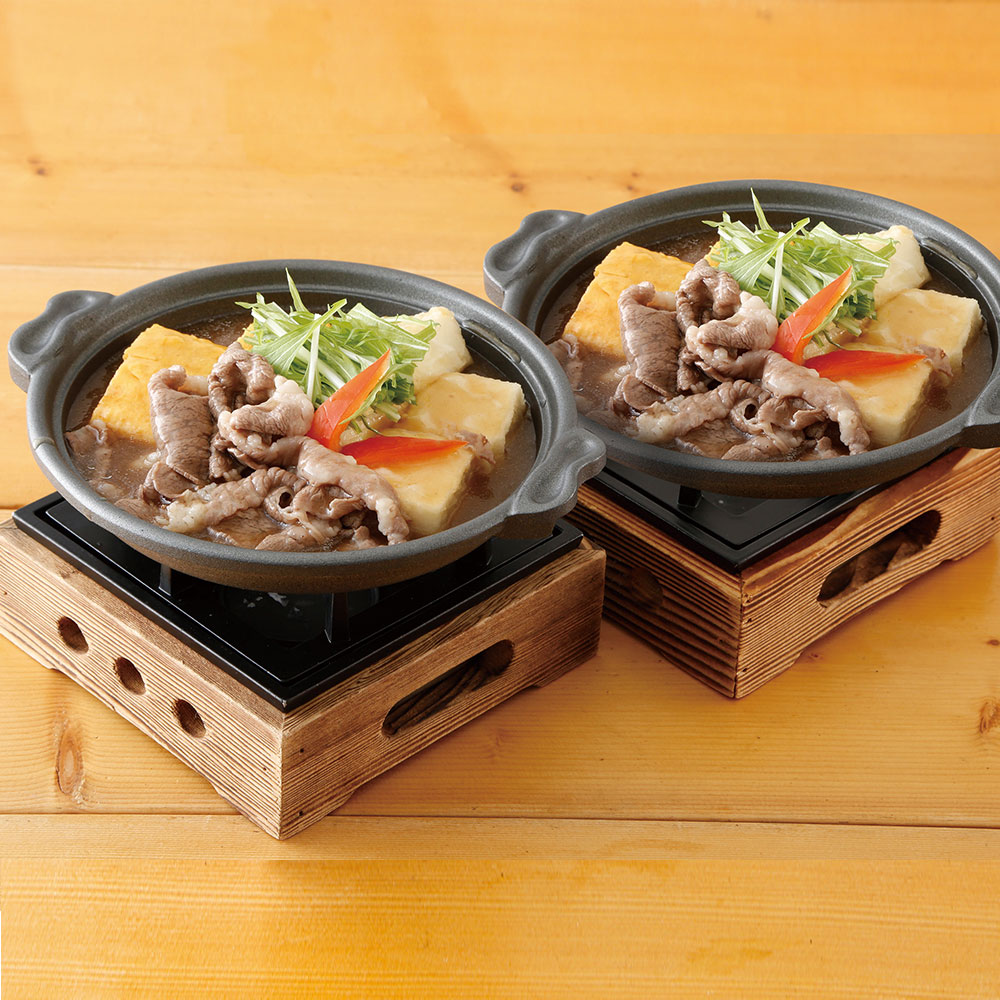 雅の宴の選べるメイン料理は、国産黒毛和牛と揚げ豆冨、玉子焼きのあんかけ