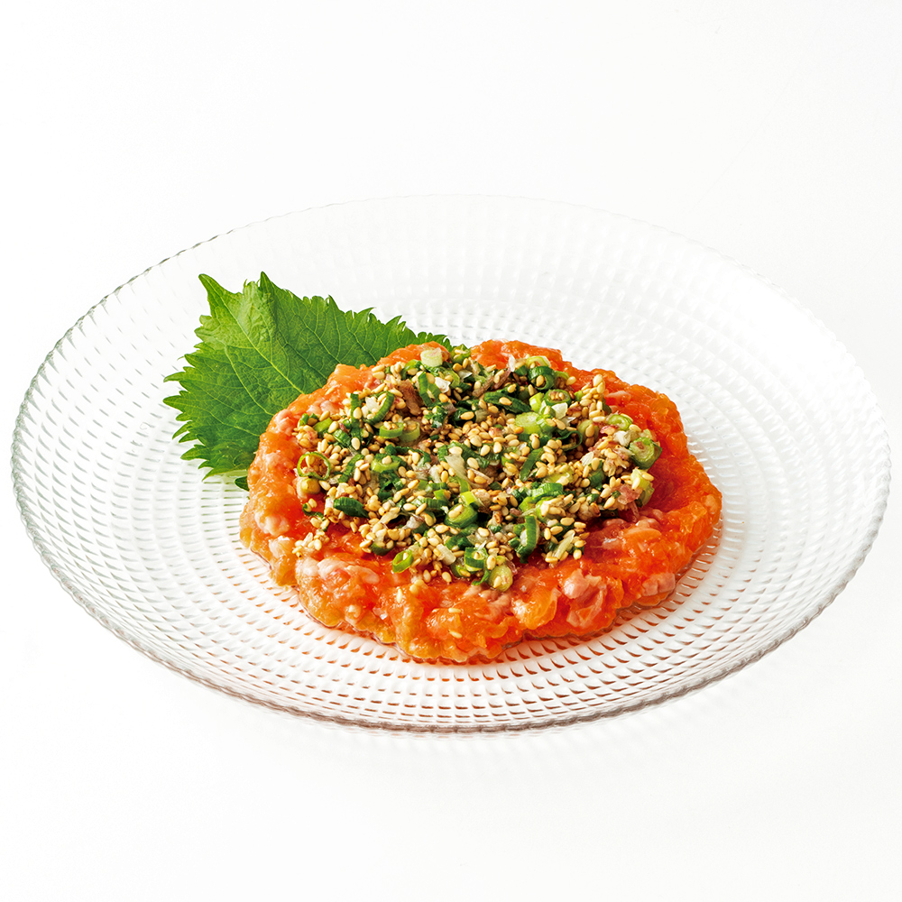 薬味のせタルタルサーモン