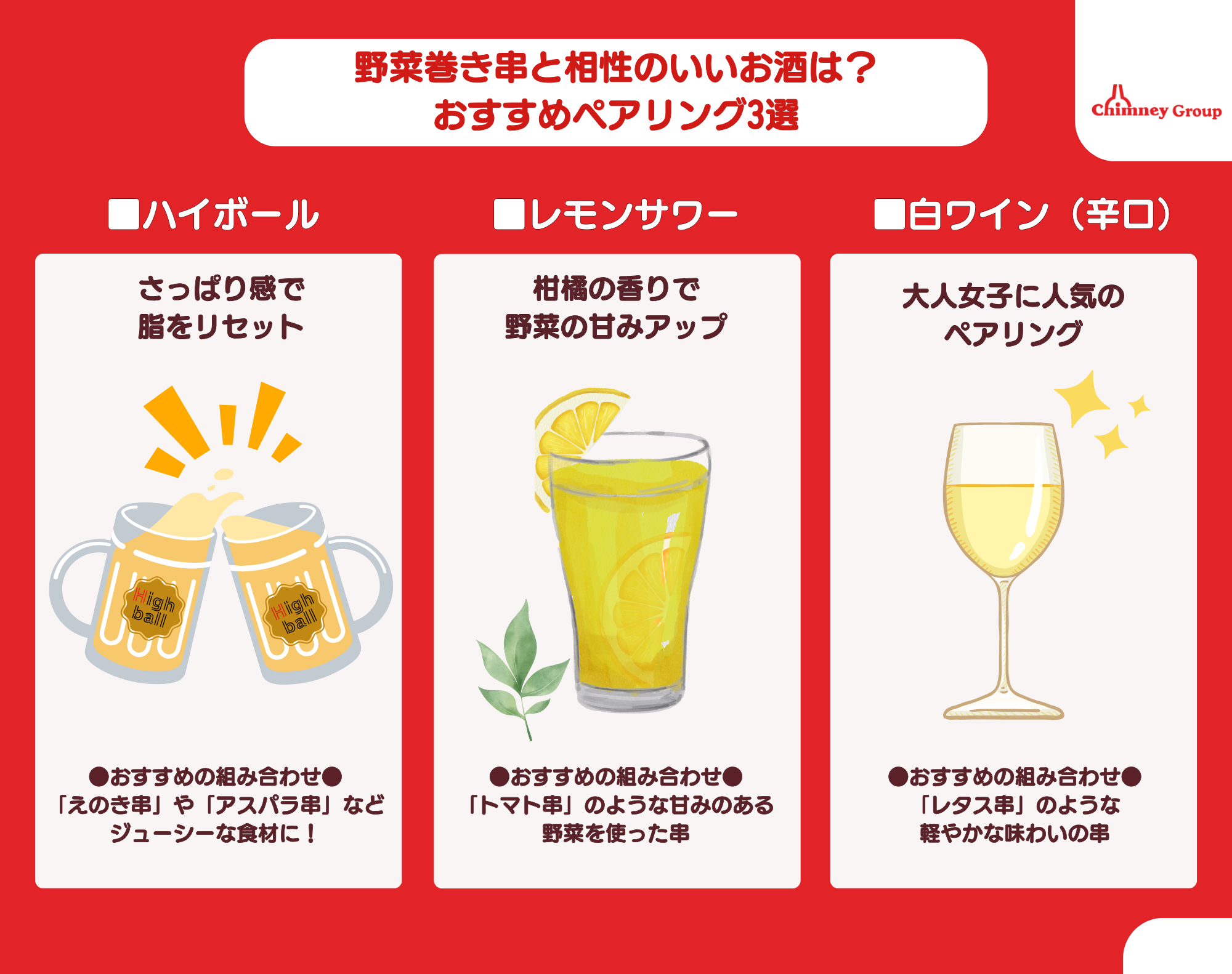 野菜巻き串と相性の良いお酒